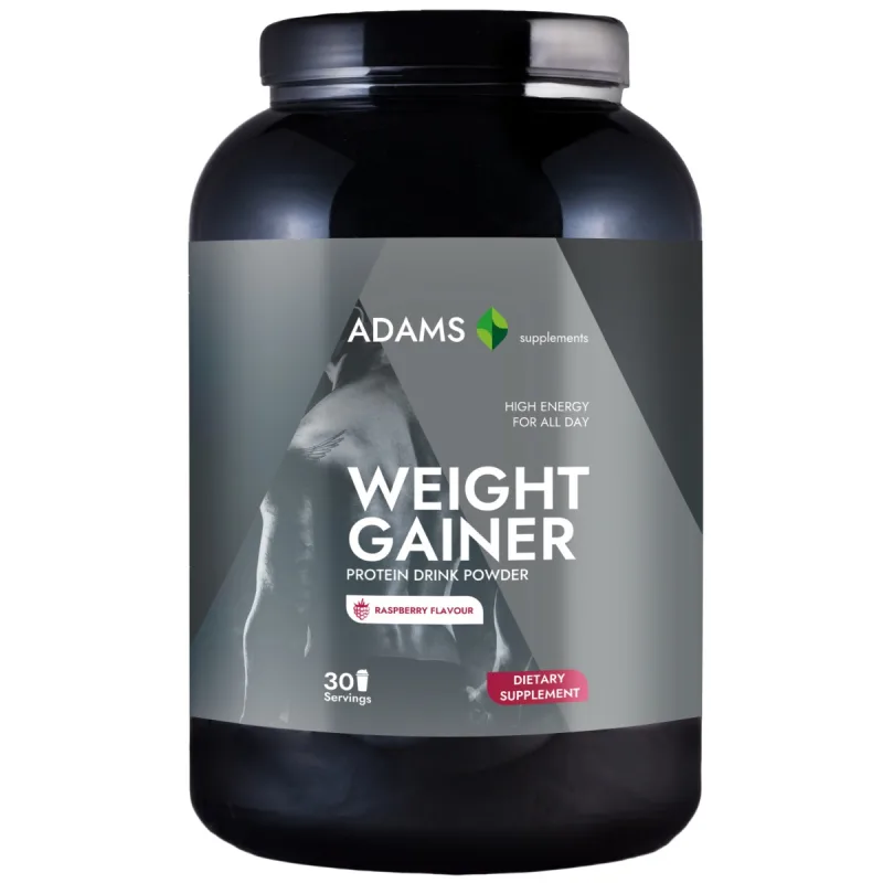 Weight Gainer cu aroma de zmeura, 1500g, Adams Vision — preț și oferte