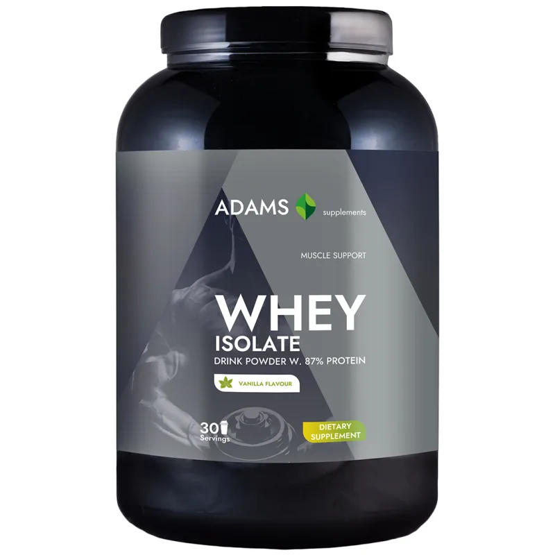 Pudra proteica cu aroma de vanilie Whey Isolate Protein, 908g, Adams Vision — preț și oferte