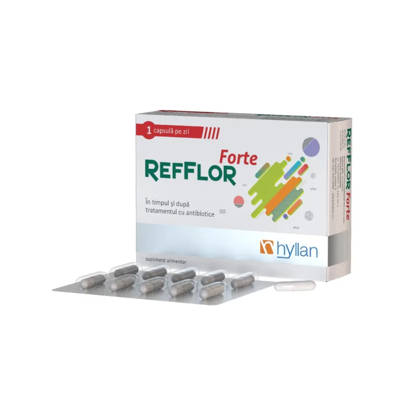 Refflor Forte pentru adulti, 10 capsule, Hyllan Pharma — preț și oferte