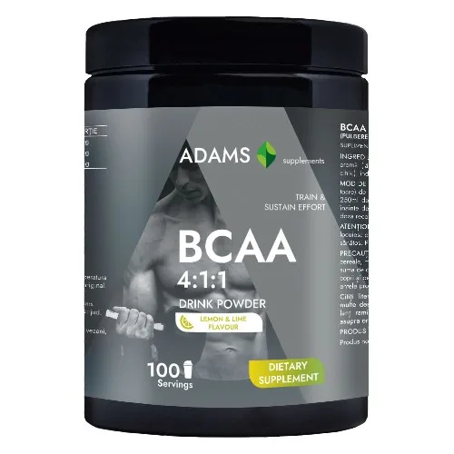 BCAA 4:1:1 cu aroma de lemon-lime, 400g, Adams Vision — preț și oferte