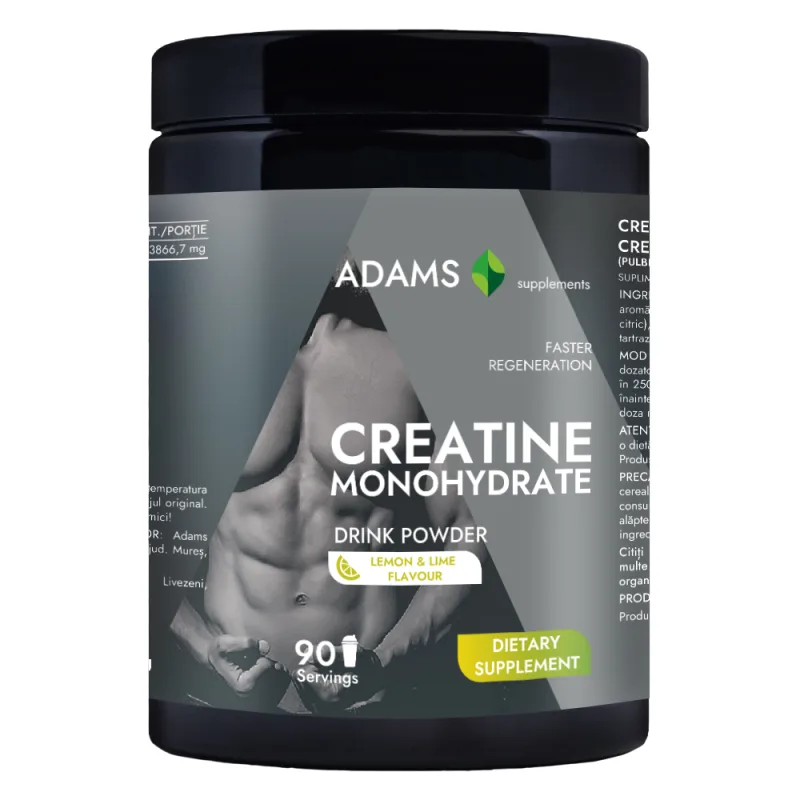 Creatina monohidrata cu aroma de lemon-twist, 400g, Adams Vision — preț și oferte