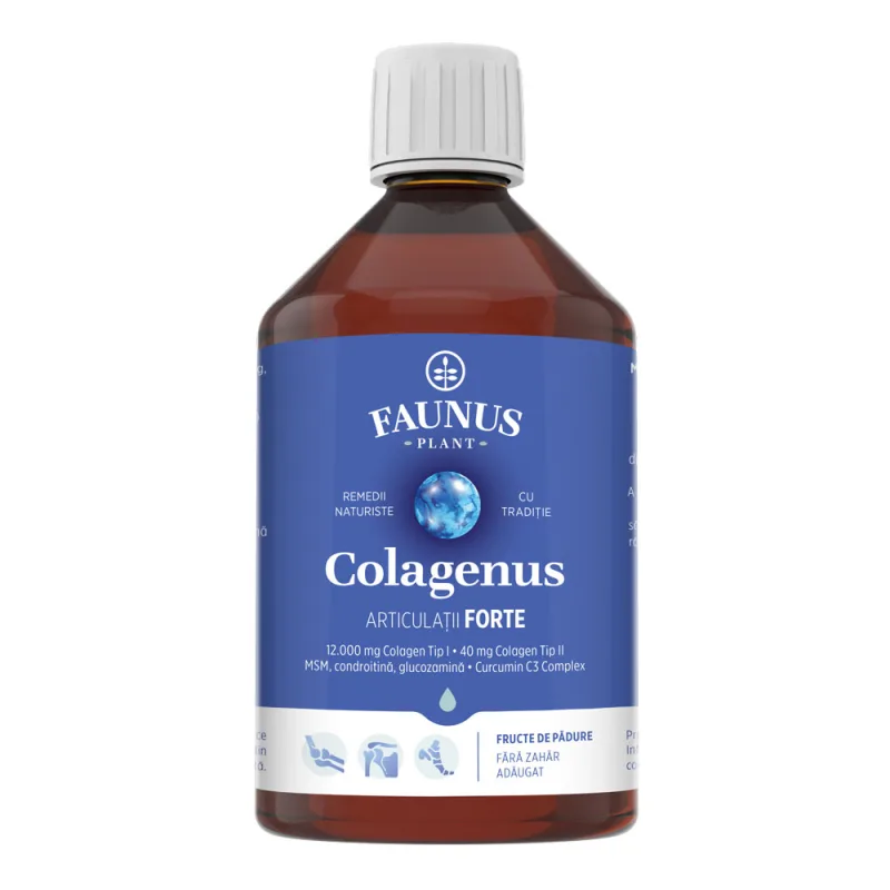Colagen hidrolizat pentru articulatii Colagenus Articulatii Forte, 500ml, Faunus Plant — preț și oferte