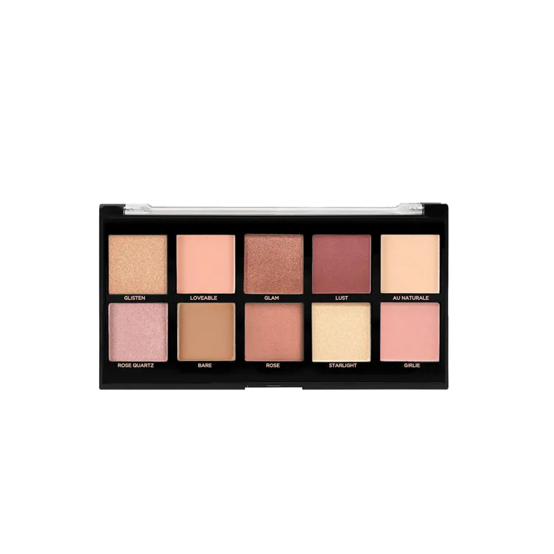 Paleta de farduri vegane cu 10 nuante Bare Rose, 103g, Profusion Cosmetics — preț și oferte