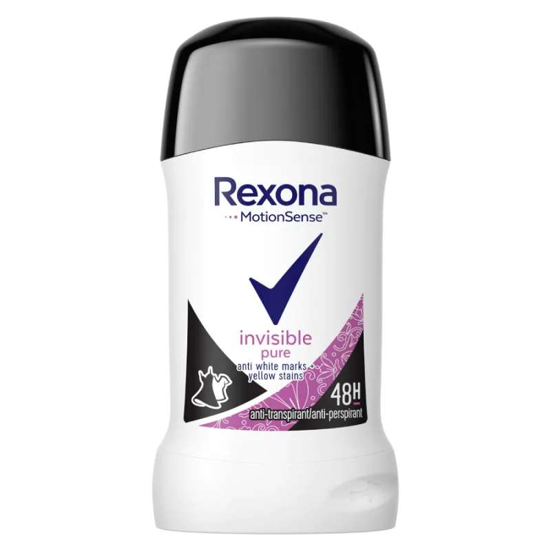 Deodorant stick Invisible Pure, 40ml, Rexona — preț și oferte