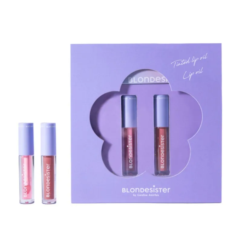 Pachet Ulei de buze 3 in 1 Cute Lippy cu aroma de cocos 2.5ml + Ulei de buze colorat 2 in 1 Sweet Gloss – Sugar Nude 01 2.5ml, Blondesister — preț și oferte