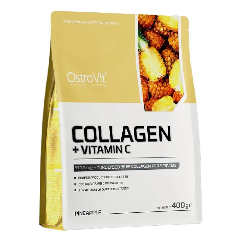 Colagen cu Vitamina C, aroma de ananas, 400g, OstroVit — preț și oferte