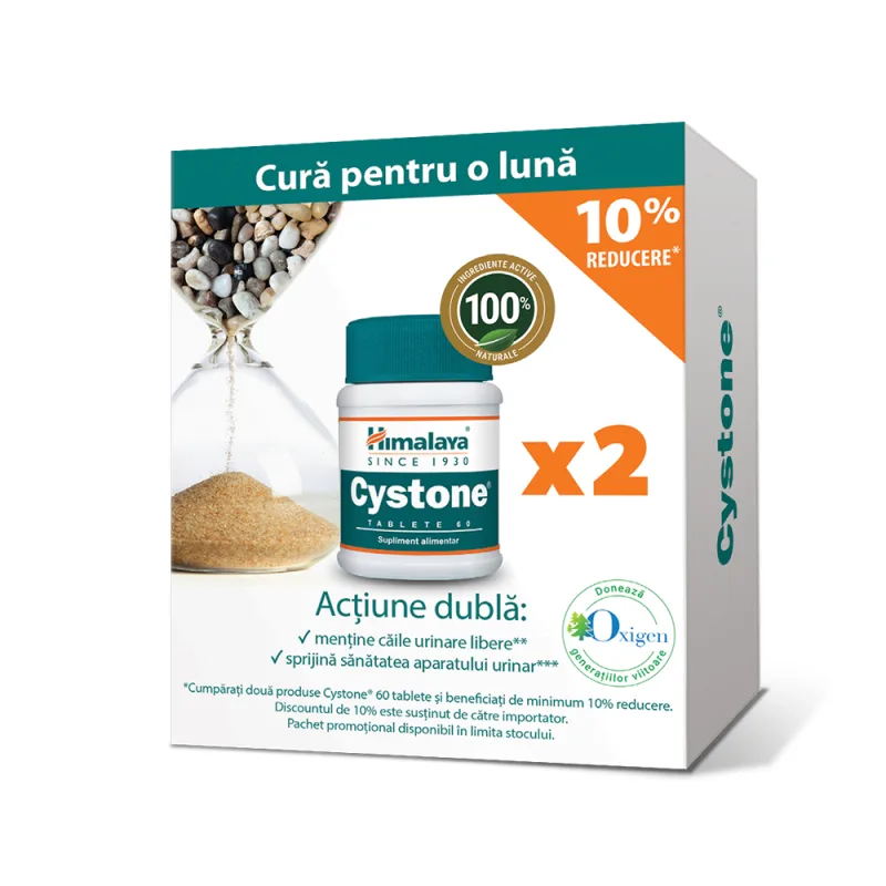 Pachet Cystone 60 + 60 tablete 10% reducere, Himalaya — preț și oferte