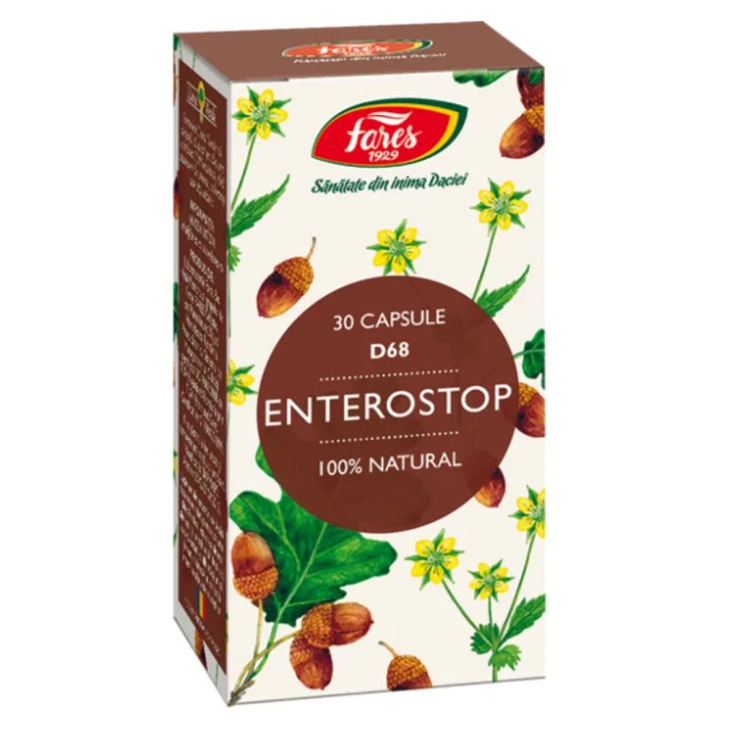 Enterostop D68, 30 capsule, Fares — preț și oferte