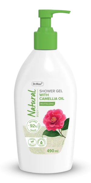 Dr. Max Natural Gel de dus cu ulei de camelie, 490ml