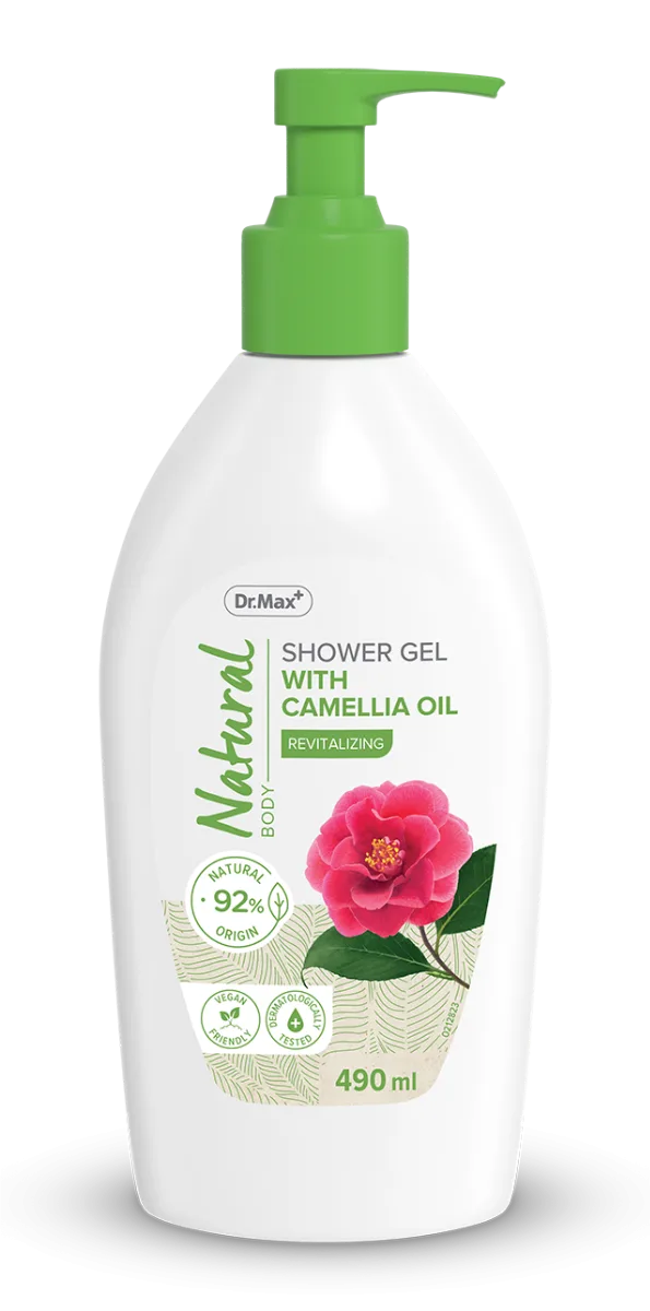 Dr. Max Natural Gel de dus cu ulei de camelie, 490ml — preț și oferte