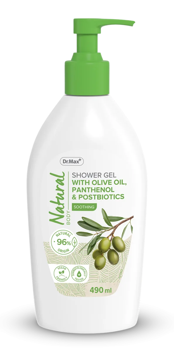 Dr. Max Natural Gel de dus cu ulei de masline, 490ml — preț și oferte