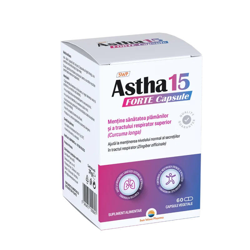 Astha 15 Forte, 60 capsule vegetale, Sunwave Pharma — preț și oferte