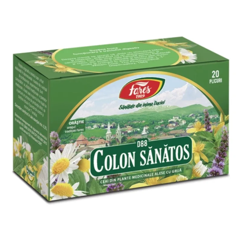 Ceai Colon Sanatos, 20 plicuri, Fares — preț și oferte