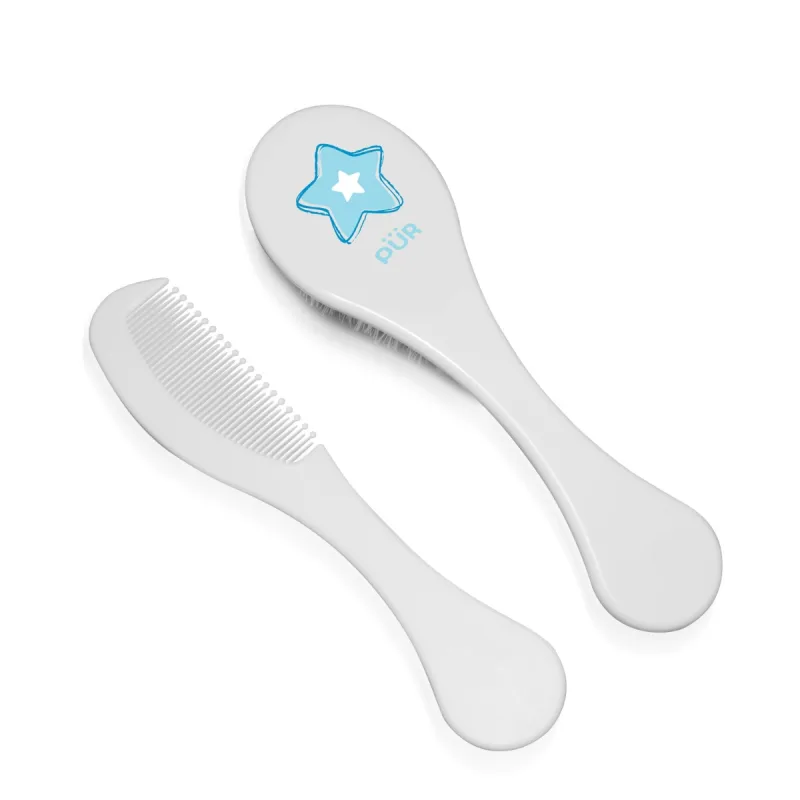 Set perie si pieptene bleu, 1 bucata, PUR — preț și oferte