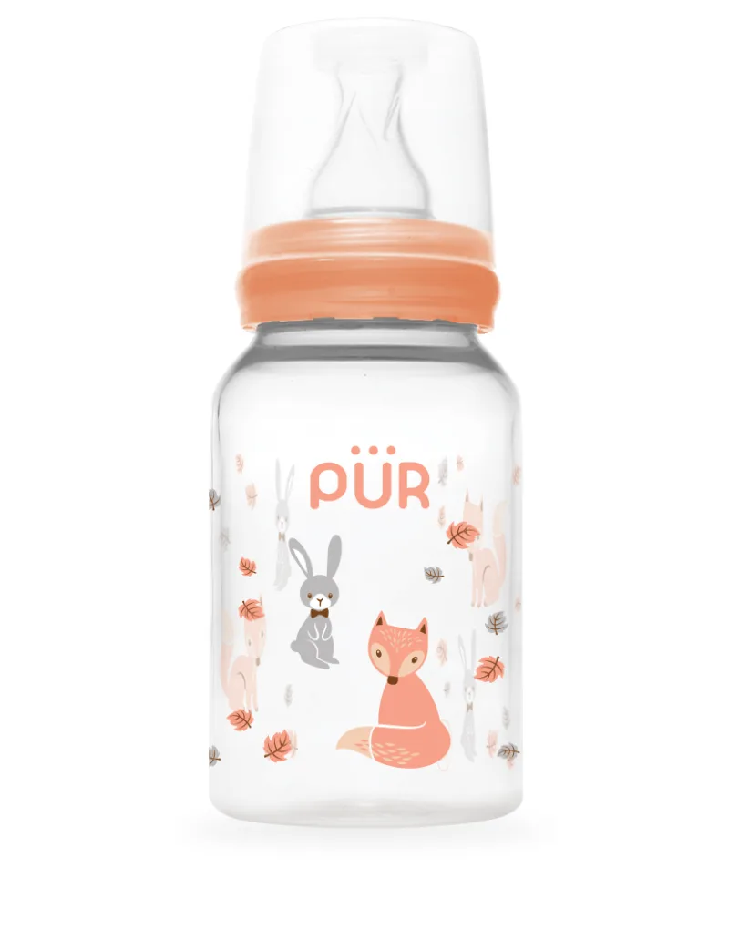 Biberon cu desen piersica 0-3 luni, 125ml, PUR — preț și oferte