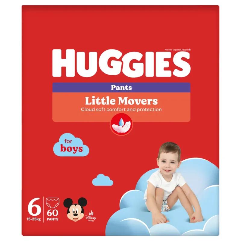 Scutece-chilotel Pants Box Marimea 6 pentru baieti de 15-25kg, 60 bucati, Huggies — preț și oferte