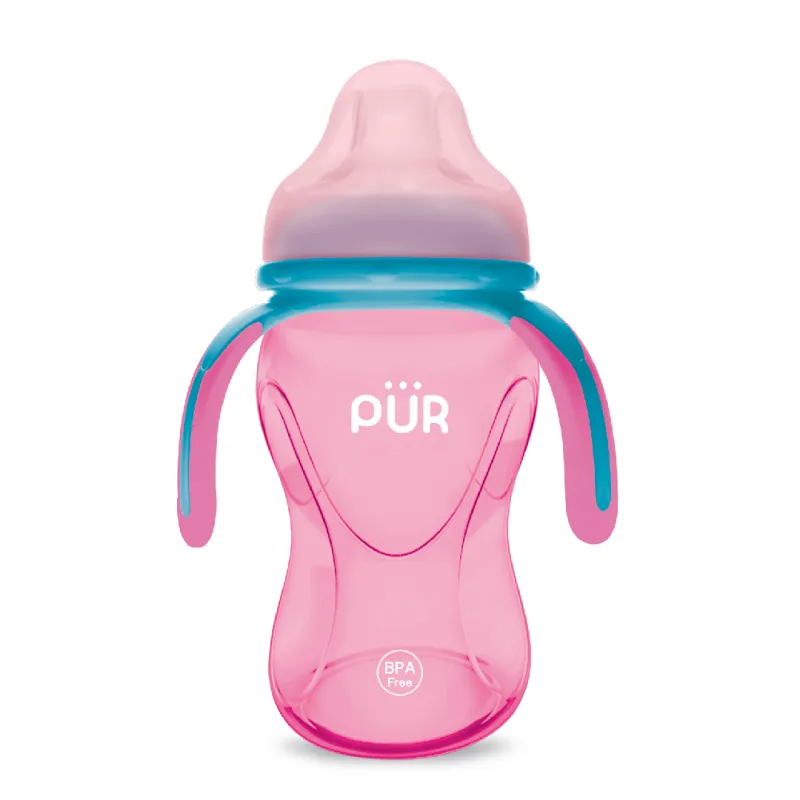 Cana cu prindere multipla +6 luni Roz, 250ml, PUR — preț și oferte