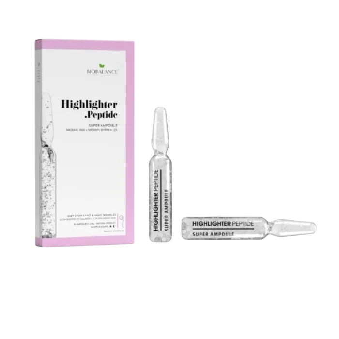 Fiole pentru riduri de expresie Highlighter Peptide, 10 fiole*2 ml, Bio Balance — preț și oferte