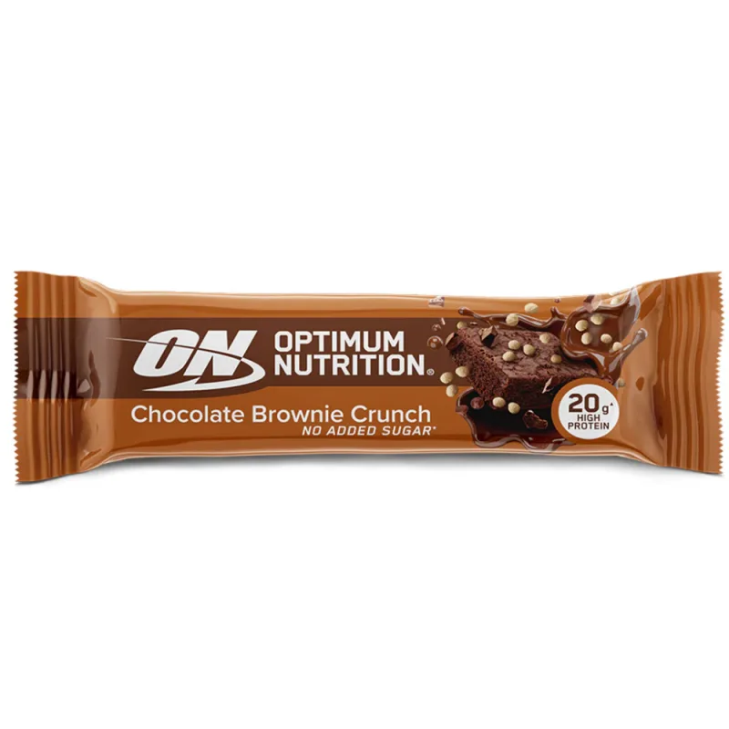 Baton proteic cu aroma de ciocolata si biscuiti Brownie, 65g, Optimum Nutrition — preț și oferte