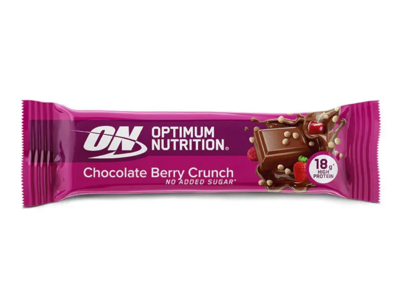 Baton proteic cu aroma de ciocolata si fructe de padure, 55g, Optimum Nutrition — preț și oferte