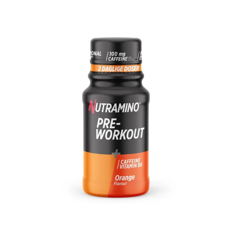 Pre Workout Shot cu aroma de portocale, 60ml, Nutramino — preț și oferte