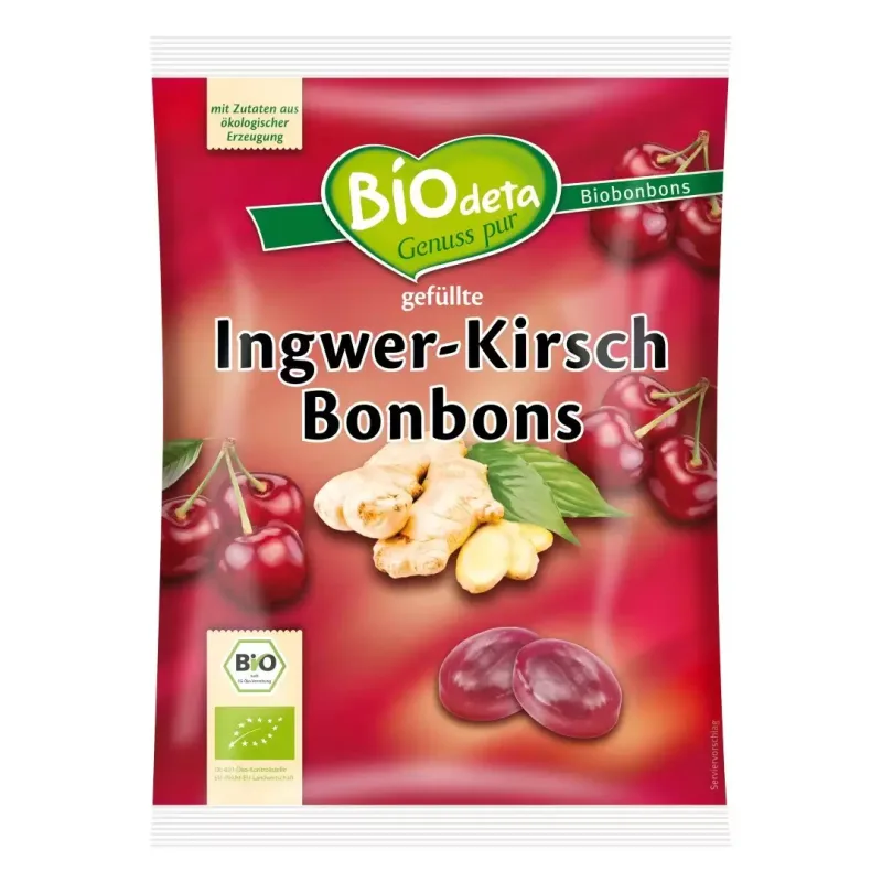 Bomboane cu ghimbir si cirese Eco, 75g, BIOdeta — preț și oferte