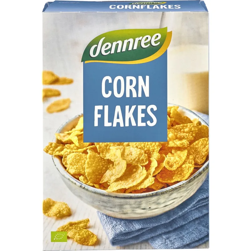 Fulgi de porumb eco, 375g, Dennree — preț și oferte