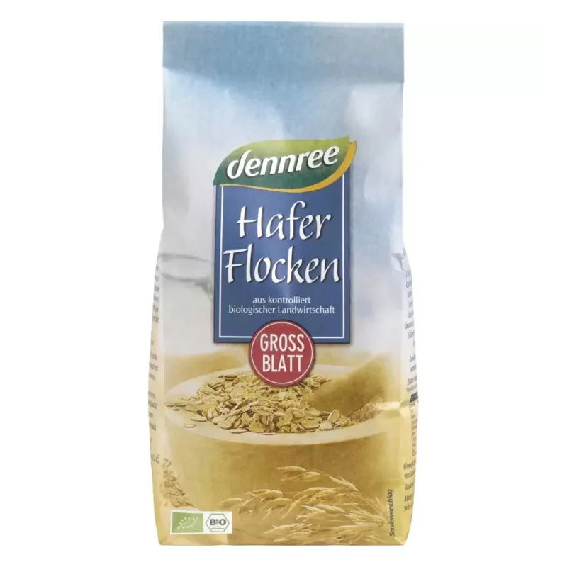 Fulgi mari de ovaz Eco, 500g, Dennree — preț și oferte