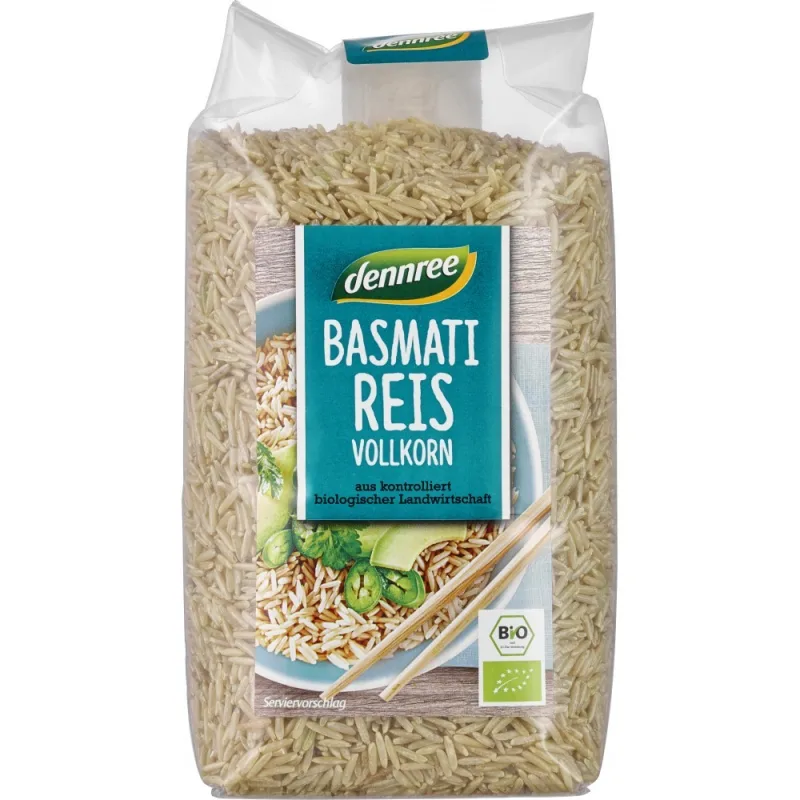 Orez eco basmati integral, 500g, Dennree — preț și oferte
