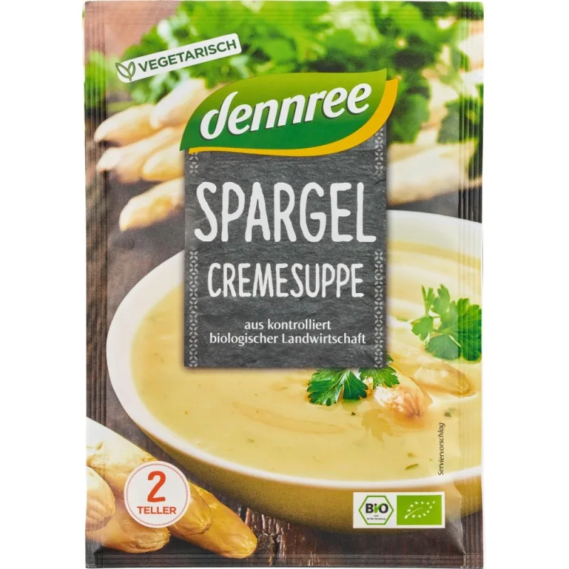 Supa crema eco de sparanghel la plic, 45g, Dennree — preț și oferte