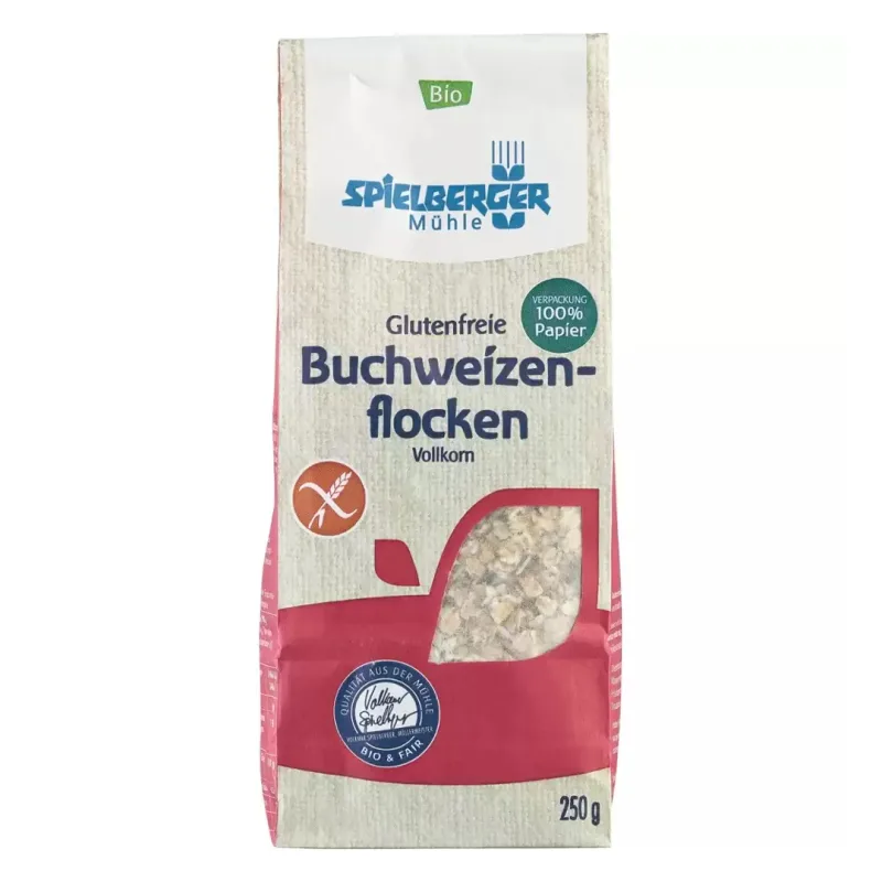 Fulgi de hrisca integrali Eco fara gluten, 250g, Spielberger — preț și oferte