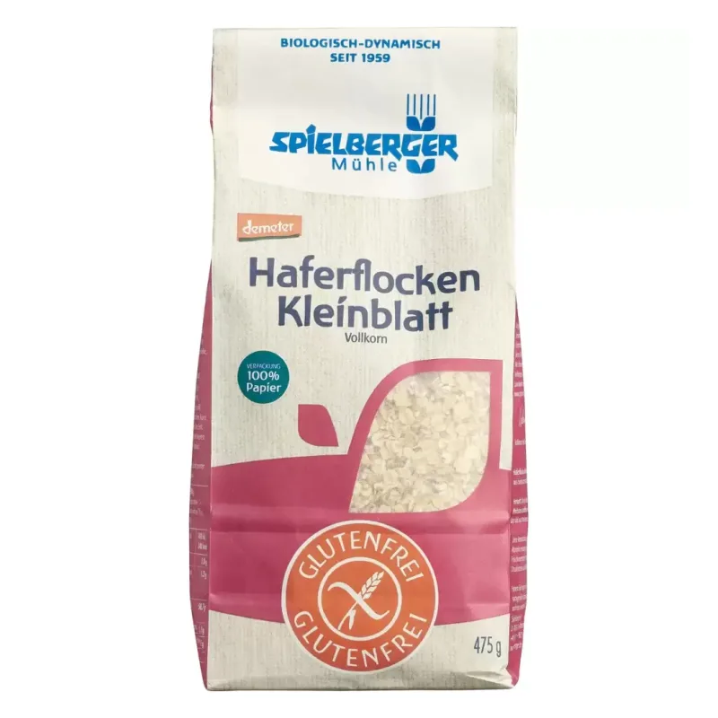 Fulgi mici de ovaz integrali Eco fara gluten Demeter, 475g, Spielberger — preț și oferte