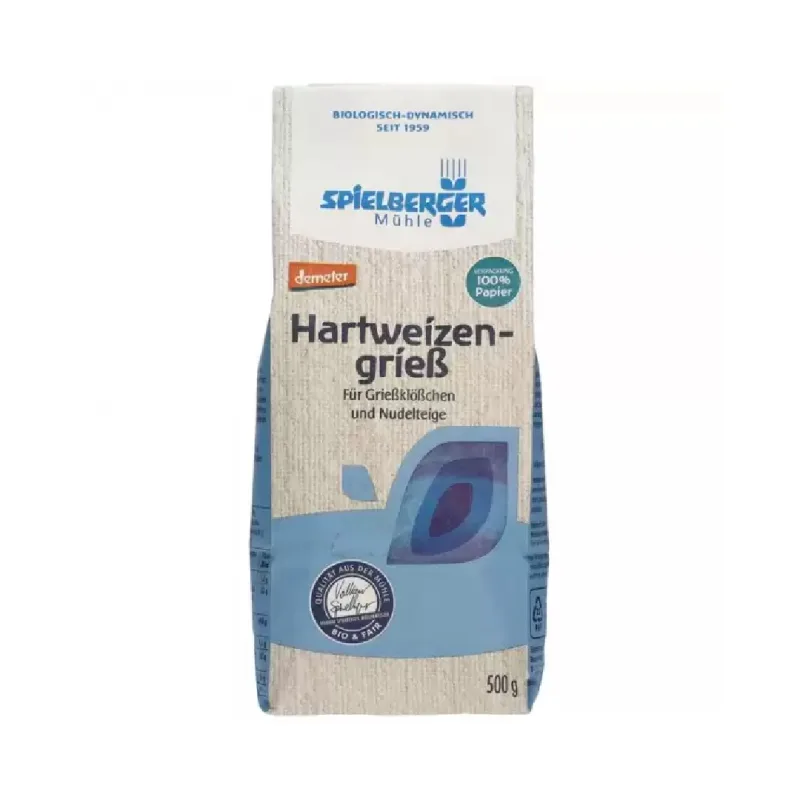 Gris din grau dur Eco Demeter, 500g, Spielberger — preț și oferte