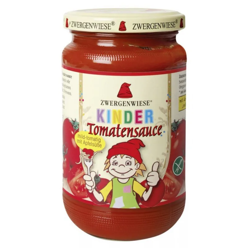 Sos de tomate Eco pentru copii cu indulcitor din mere si fara gluten 340ml, Zwergenwiese — preț și oferte