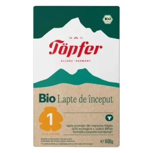 Formula lapte praf Bio 1 +0 luni, 600g, Topfer
