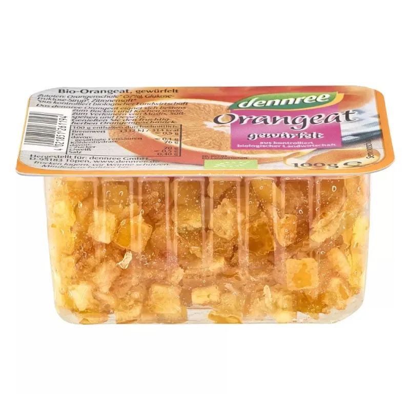 Coaja de portocala Eco confiata, 100g, Dennree — preț și oferte