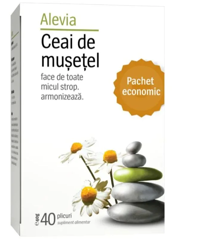 Ceai de musetel, 40 plicuri, Alevia — preț și oferte