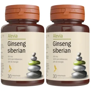 Pachet Ginseng Siberian 1+1 Gratuit, 2x30 comprimate, Alevia