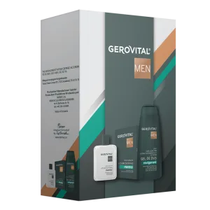 Set Men Lotiune dupa ras 100ml + Gel de dus revigorant 3 in 1 400ml, Gerovital