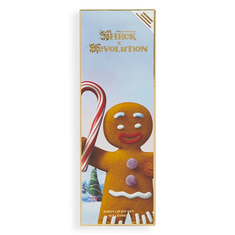 Set Shrek Gingy Up Lip Kit Ruj + Luciu de buze + Creion de buze, Make up Revolution — preț și oferte