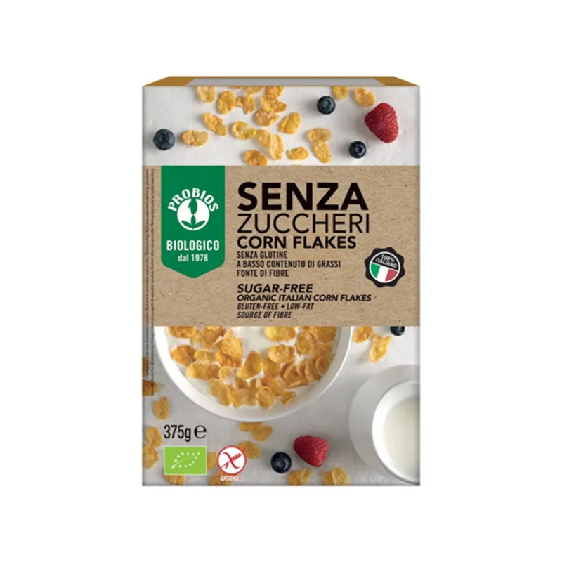 Corn Flakes Eco fara gluten si fara zahar, 375g, Probios — preț și oferte
