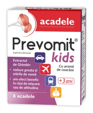 Prevomit kids acadele cu aroma de coacaze, 6 bucati, Zdrovit