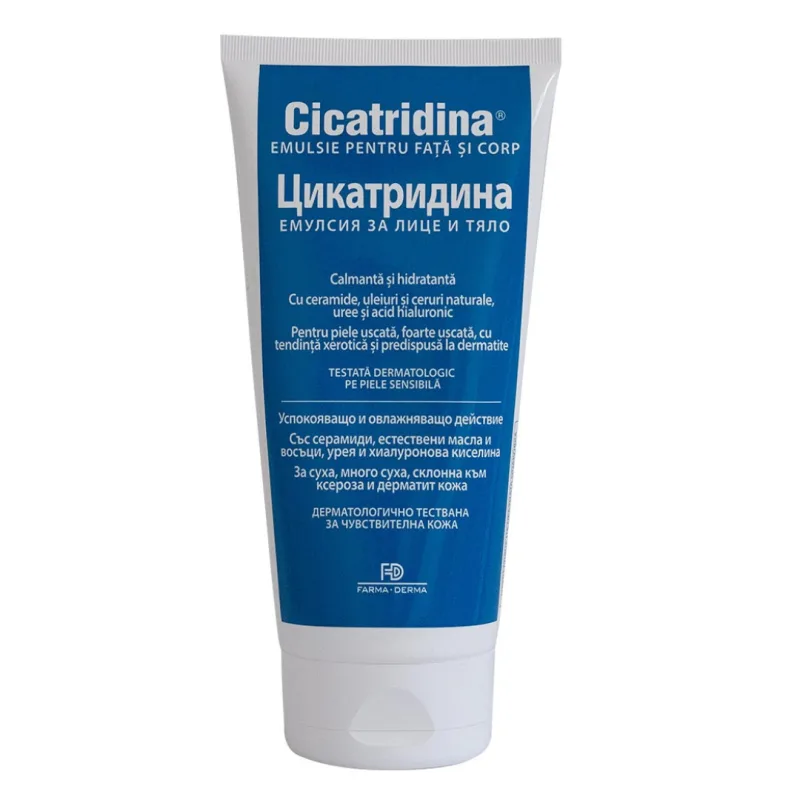 Cicatridina Emulsie pentru fata si corp, 180ml, Naturpharma — preț și oferte