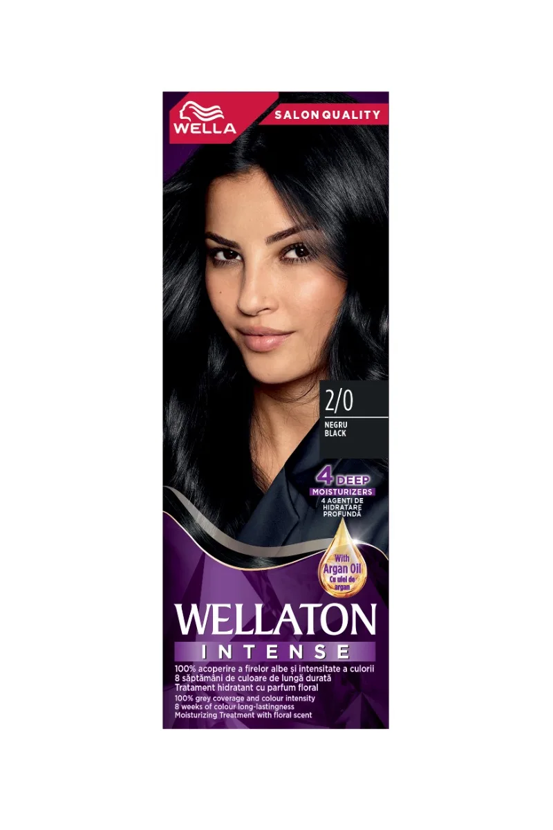 Vopsea de par permanenta Negru 2.0 Wellaton, 110ml, Wella — preț și oferte