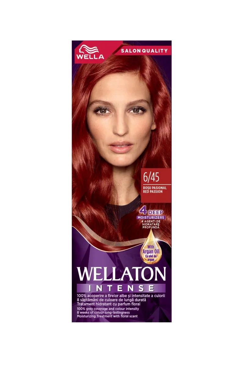 Vopsea de par permanenta Rosu Pasional 6.45 Wellaton, 110ml, Wella — preț și oferte
