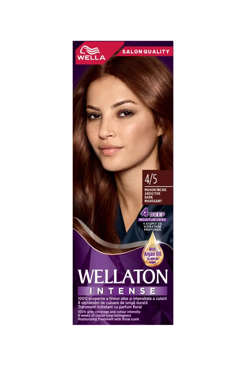 Vopsea de par permanenta Mahon Inchis 4.5 Wellaton, 110ml, Wella — preț și oferte