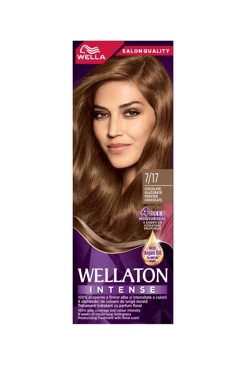 Vopsea de par permanenta Ciocolata Glazurata 7.17 Wellaton, 110ml, Wella — preț și oferte