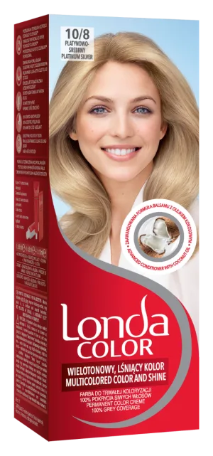 Vopsea de par permanenta 10/8 Platinum Silver, 110ml, Londa