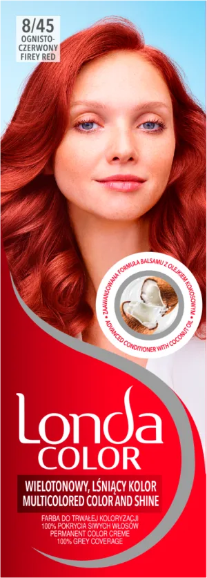 Vopsea de par permanenta 8/45 Firey Red, 110ml, Londa
