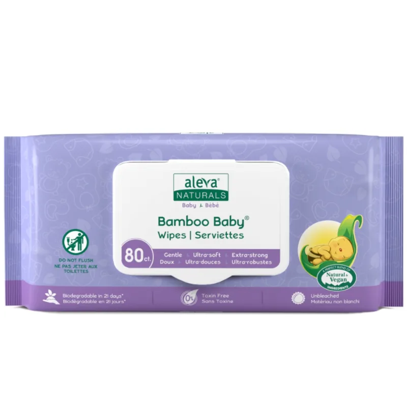 Servetele umede din fibre de bambus, 80 bucati, Aleva Naturals — preț și oferte